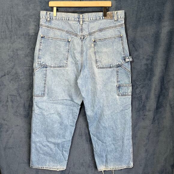 Vintage LEVIS SILVERTAB Carpenter‎ Light Blue Jeans 100% Cotton Men’s Size 38X30 - Picture 1 of 7